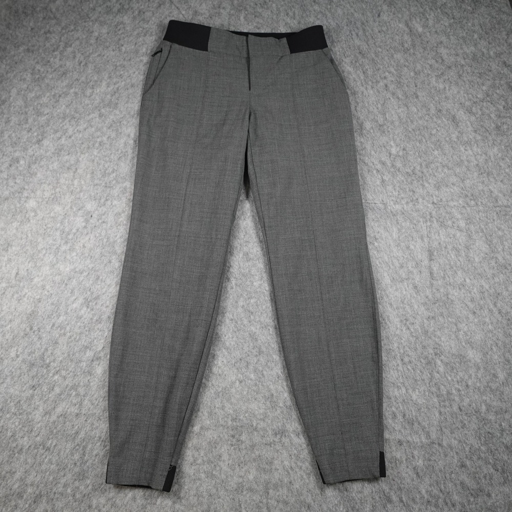 Athleta Pants Womens 4 Gray Work It City Wool Blend Stretch Tapered Ankle Office